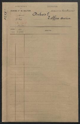 Dossier concernant L’office divin de Louis Dubois (inv. 3906) acquis de Mr C. Verschoore (Courtrai).