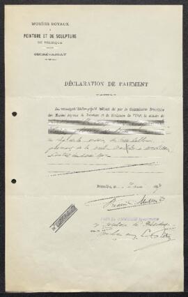Dossier concernant les acquisitions briguées / réalisées par le Musée à la vente de la collection...