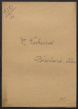 Dossier concernant une demande de Mr Wockenpost (Allemagne, Rheinland), au sujet de Sankt Vitus (...