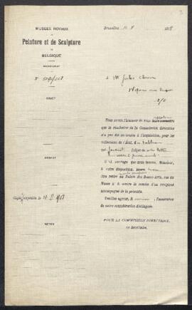 Dossier concernant Le portrait du cardinal, prince de Frankenbourg, archevêque de Malines, auteur...