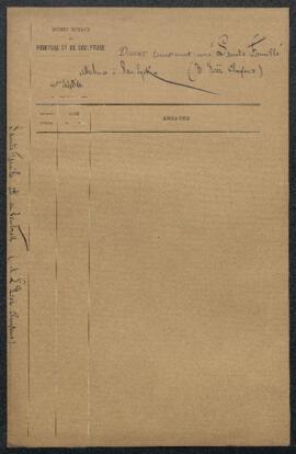 Dossier concernant une Sainte famille attribuée à Van Eyck, offerte en vente par Mme veuve Léon N...