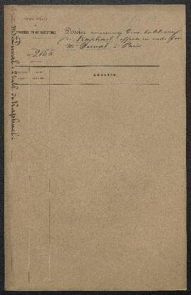 Dossier concernant deux tableaux attribués à Raphaël, La belle jardinière et Les trois Grâce, off...