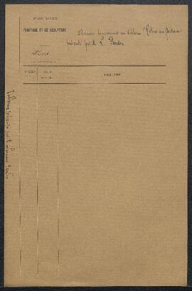 Dossier concernant un tableau de Ferdinand de Braekeleer représentant Le retour du pêcheur, ainsi...
