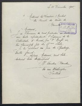 Lettre concernant un Intérieur de la cathédrale d’Anvers tableau attribué à Pieter Neefs ou Hendr...