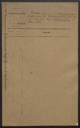 Dossier concernant six anciennes tapisseries d’Oudenaerde représentant des sujets mythologiques, ...