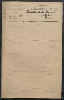 Demande émanant de Georges Plaquet (Anvers) désirant connaître l’auteur d’un tableau représentant...