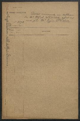 Dossier concernant un tableau de Alfred Stevens intitulé Mendicité tolérée, offert en vente par E...