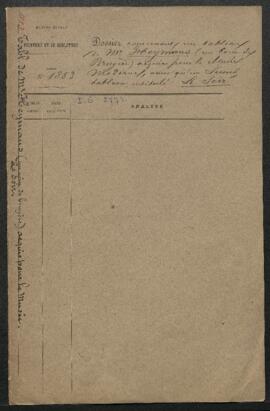 Dossier concernant deux tableaux de A[drien]-J[oseph] Heymans, Un coin de Bruyère (inv. 2773) acq...