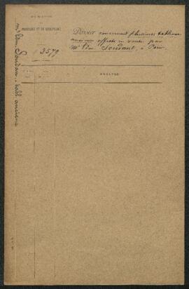 Dossier concernant plusieurs tableaux anciens offerts en vente par Edmond Soudant (France, Paris)...