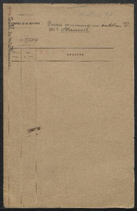 Dossier concernant deux tableaux de Adolphe Hamesse soumis par le Département à l’examen du Musée...