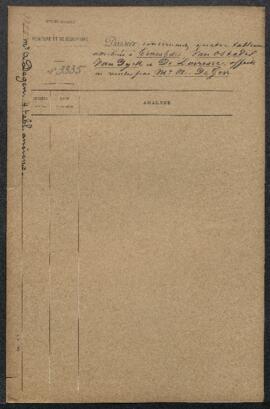 Dossier concernant cinq tableaux attribués à Crasbek [Josse van Craebeeck ?], Van Ostade, Van Dyc...