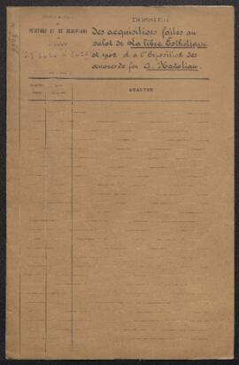Dossier concernant les œuvres d’Anna Boch (inv. 3625), Jean Delvin (inv. 3626) et Alexandre Charp...