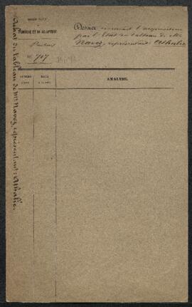 Dossier concernant l’acquisition par l’Etat et le placement au Musée du tableau de Navez intitulé...