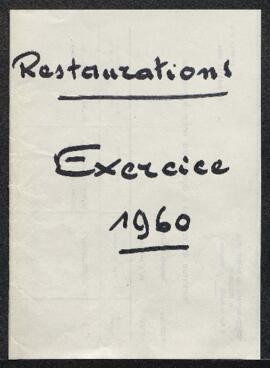 Pièces comptables, correspondance et devis relatifs aux travaux effectués par les restaurateurs J...
