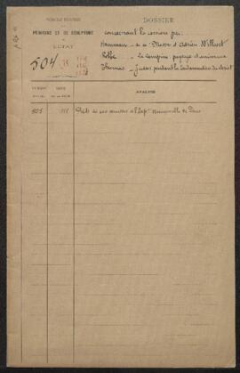 Dossier concernant les tableaux acquis en 1854 par l’Etat au salon triennal de Bruxelles, à savoi...