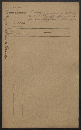 Dossier concernant un Paysage de S. A. [Krautz ?] offert en vente par Mr J. L. H. Beyens (Bruxell...