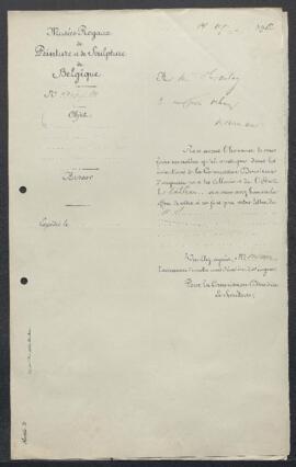 Dossier concernant un tableau de Ferdinand de Braekeleer représentant le Voleur de raisins, offer...