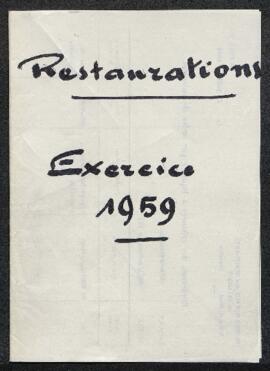 Pièces comptables, correspondance et devis relatifs aux travaux effectués par les restaurateurs J...