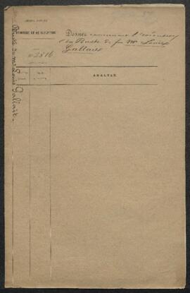 Dossier concernant le Buste en marbre de feu Louis Gallait (inv. 3177) commandé par le Départemen...