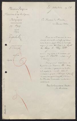 Dossier concernant un buste en bronze de Louis XVIII par Bosio (inv. 3609) acquit de l’antiquaire...