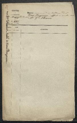 Dossier concernant un tableau de Albregt van Beyeren [Abraham van Beyeren ?] représentant une Nat...