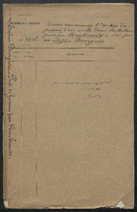 Dossier concernant le Portrait d’une vieille femme hollandaise peint par Rembrandt en 1654 (inv. ...