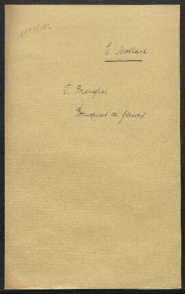 Dossier concernant un Bouquet de fleurs, tableau de Pierre Breughel, offert en vente par Eugène M...