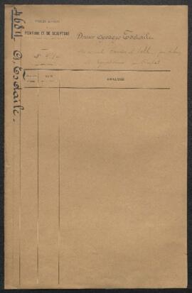 Dossier concernant deux tableaux offerts en vente par Georges Esdaile (Manchester), Le jugement d...