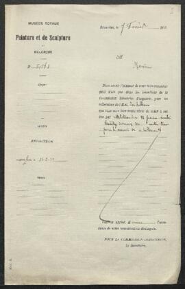 Dossier concernant Un paysage avec soldats attaquant des paysans, tableau de [Sebastiaen] Vrancx,...
