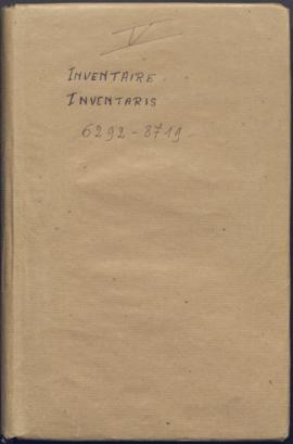 Volume 5 (inv. 6292-8719)